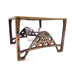 Terra Santa Guild 1970 Metal Square Candle Holder   3094